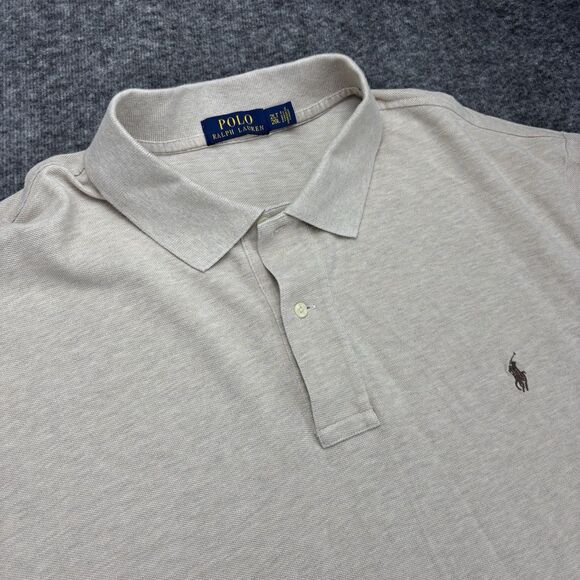 Polo by Ralph Lauren Other - Polo Ralph Lauren Men’s 2LT Polo Shirt Beige Tan Short Sleeve Pony 2XL Tall